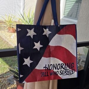 U.S.A. Reusable Tote Bag w/Snap Closure